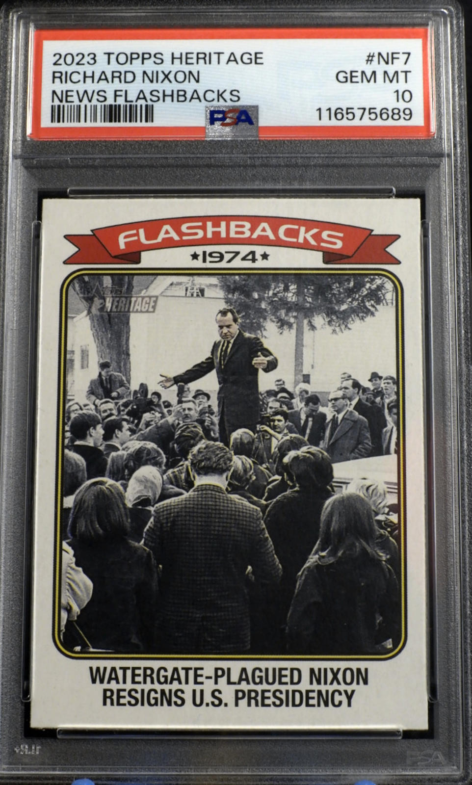 2023 Topps Heritage News Flashbacks Richard Nixon #NF7 PSA 10 POP 1
