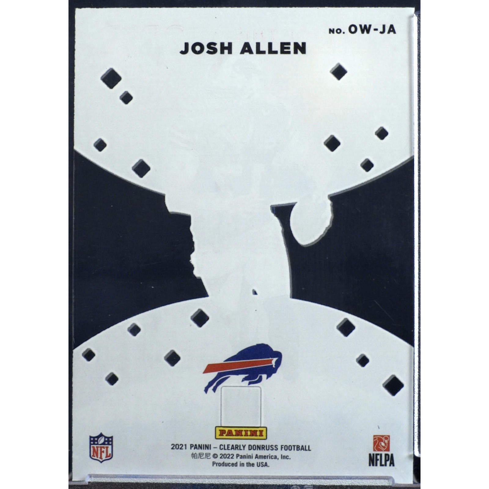 2021 Panini Clearly Donruss Josh Allen #OW-JA Out of this World Red /49