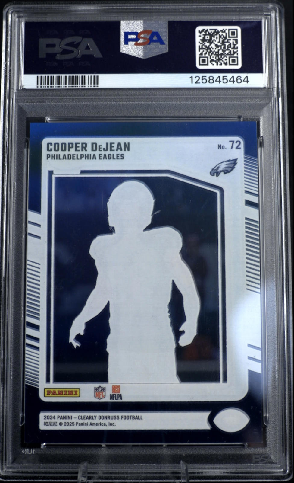 2024 Panini Clearly Donruss Cooper Dejean #72 Black 1/5 PSA 10 POP 1