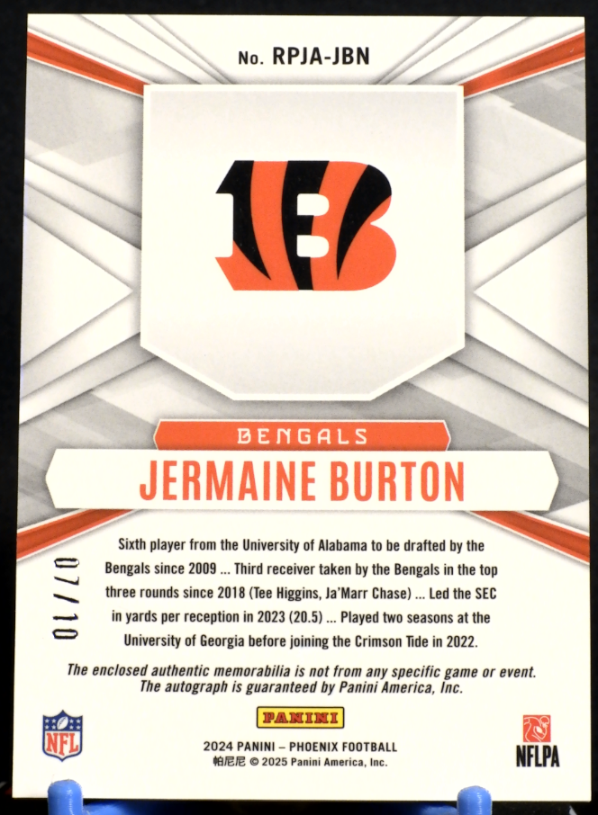 2024 Panini Phoenix Jermaine Burton #RPJA-JBN RPA