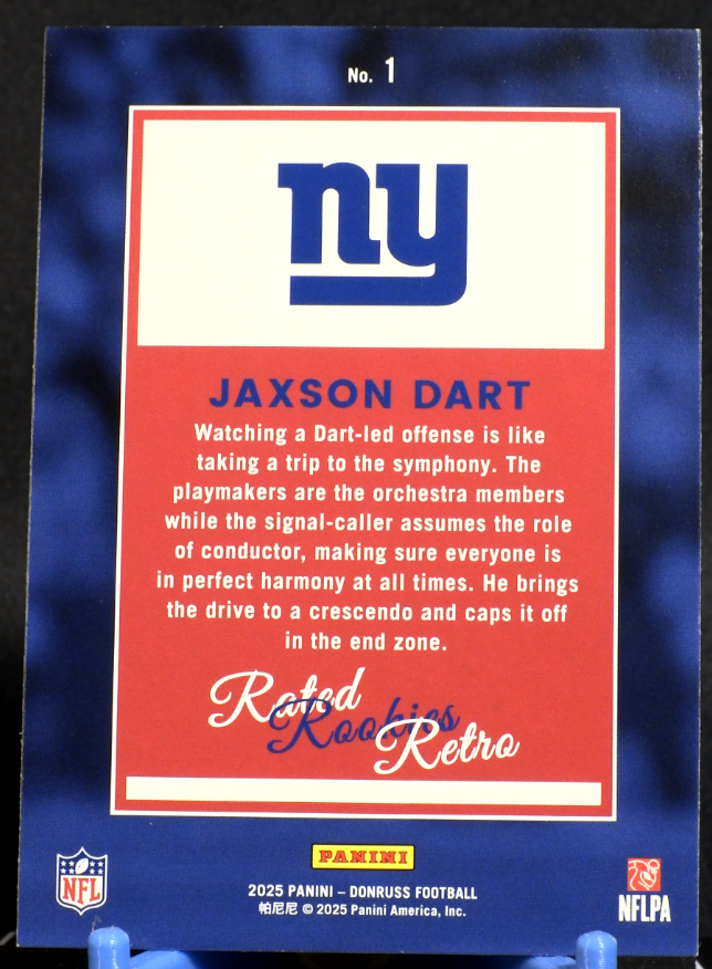 2025 Panini Donruss Rated Rookie Retro Jaxson Dart #1