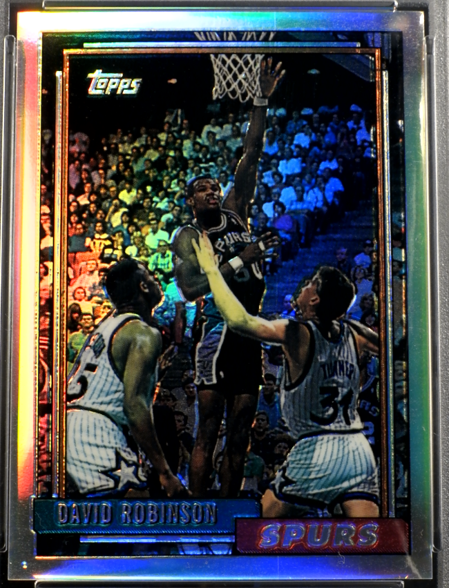 1996 Topps Finest Reprint David Robinson #39 Refractor PSA 8