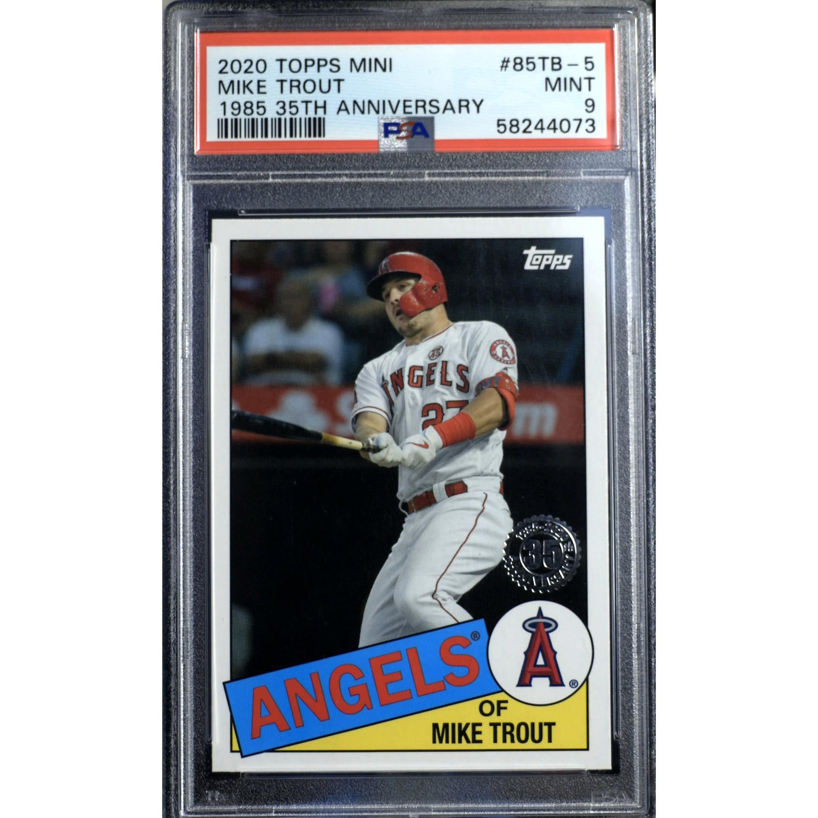 2020 Topps On Demand Mini 1985 35th Anniversary Mike Trout #85TB-5 PSA 9