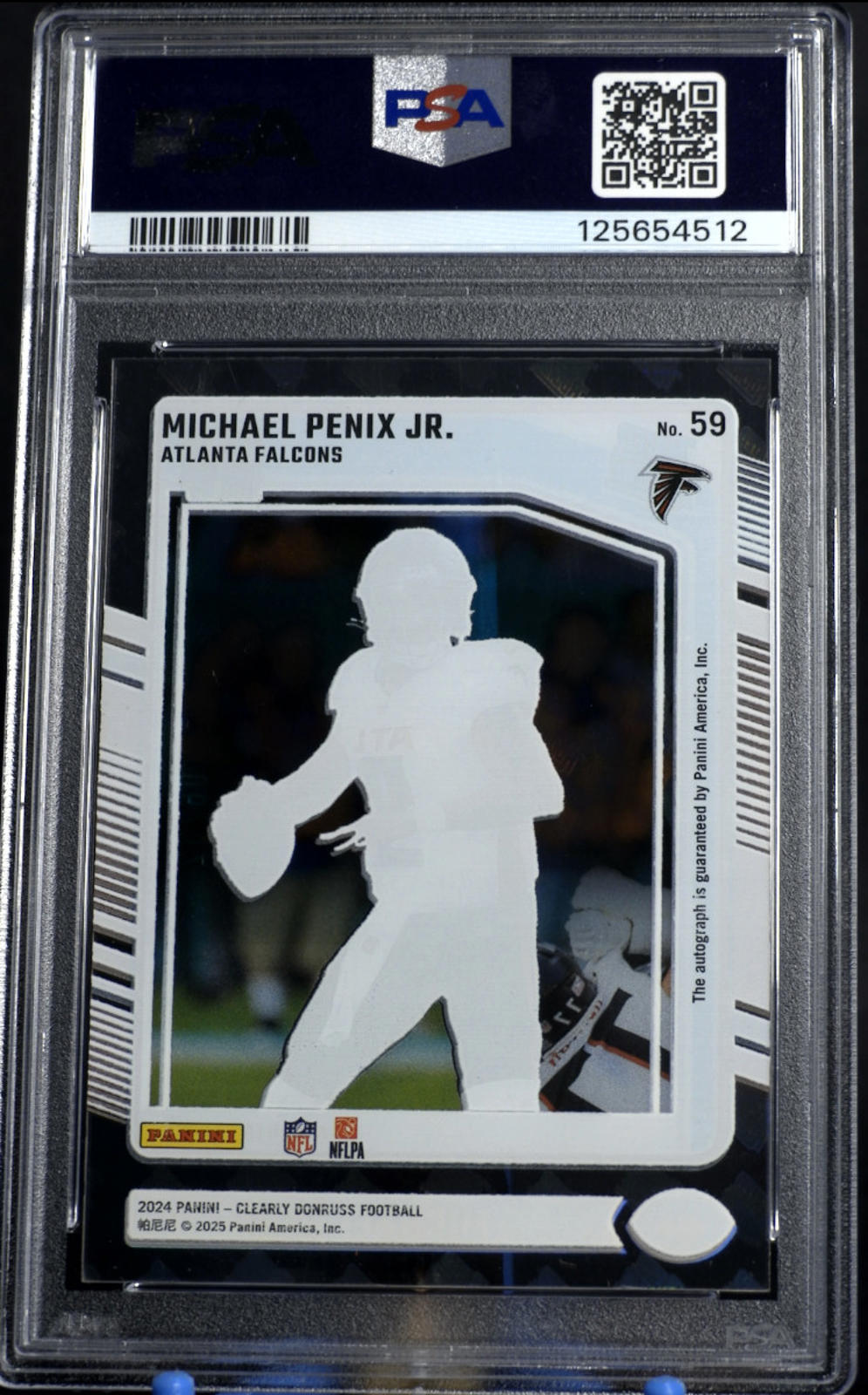 2024 Panini Clearly Donruss Michael Penix Jr. RR-Logo #59 PSA 9/Auto 10 POP 1